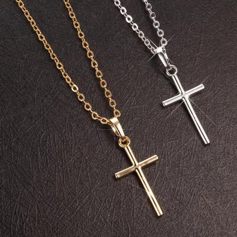 elegant cross chain for women gold and silver